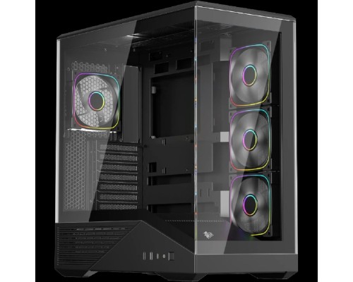[Корпус] 1STPLAYER Корпус GM7 ARGB Black / ATX / 4x120mm ARGB fans / GM7-BK-3FN7R-1FN7