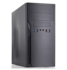 Корпус с блоком питания 450Вт./ Case Foxline FL-628-FZ450R-U32-S mATX case, black, w/PSU 450W 12cm, w/2xUSB2.0, w/2xUSB3.0 w/pwr cord, w/o FAN, E-lock support