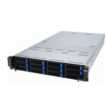 Серверная платформа/ ASUS RS521A-E12-RS12U, 2U, 1 x  SP5 (LGA 6096) 4th/5th gen AMD EPYC (STD HS up to 400W), 24 x DIMM slots DDR5 (6400/5600 with 9005 series, 4800 with 9004 series), Up to 5xPCIe Gen