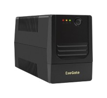 Exegate EX299484RUS ИБП ExeGate Power NB-650.LED.AVR.2SH (650VA/390W, LED, AVR, 2*Schuko, батарея 12V 7Ah, Black)