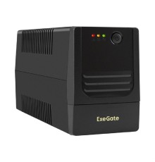 Exegate EX299484RUS ИБП ExeGate Power NB-650.LED.AVR.2SH (650VA/390W, LED, AVR, 2*Schuko, батарея 12V 7Ah, Black)