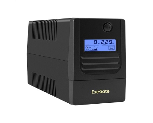 [ИБП] Exegate EX299498RUS ИБП ExeGate Smart LB-650.LCD.AVR.2SH (650VA/390W, LCD, AVR, 2*Schuko, батарея 12V 7Ah, Black)