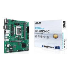 Материнская плата mATX ASUS PRO H810M-C-CSM 90MB1KHP-M0EAYC (LGA1851, H810, 2*DDR5 (6400), PCIe, 2*M.2, 4*SATA, 4*USB 3.2, 2*USB 2.0, HDMI, DP)