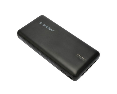 [Аксессуар] Gembird Портативный аккумулятор, 10000мАч, 2A, 4 встр.кабеля, черный (GPB-10C)
