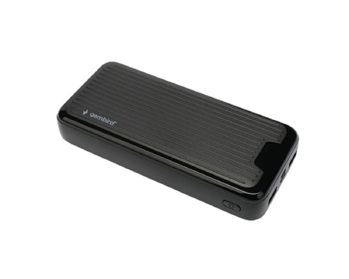 [Аксессуар] Gembird Портативный аккумулятор, 20000мАч, 2A, черный (GPB-20)