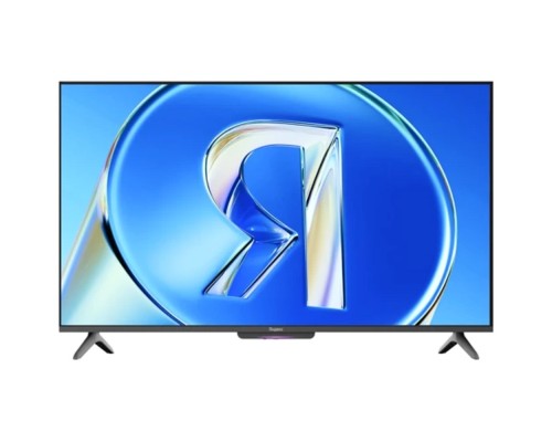 [LCD, LED телевизоры Яндекс ] Яндекс ТВ Станция Бейсик QLED, 4K Ultra HD, черный, СМАРТ ТВ, YaOS X