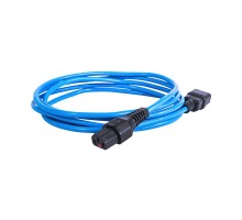 REM Шнур питания с фиксатором IEC 60320 C13/IEC 60320 C14, 10 А / 250 В (3 * 1,0), длина 3 м, синий R-10-Cord-C13-C14-3-Blue