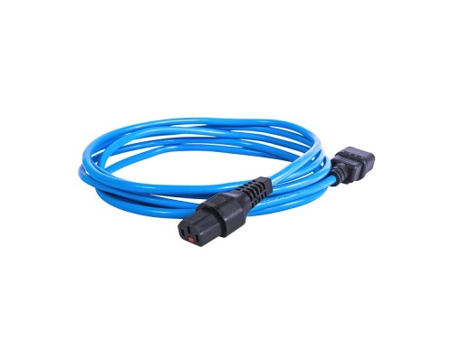 [Аксессуар] REM Шнур питания с фиксатором IEC 60320 C13/IEC 60320 C14, 10 А / 250 В (3 * 1,0), длина 3 м, синий R-10-Cord-C13-C14-3-Blue