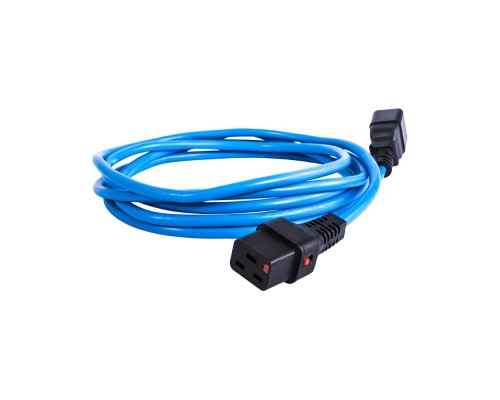 [Аксессуар] REM Шнур питания с фиксатором IEC 60320 C19/IEC 60320 C20, 16 А / 250 В (3 * 1,5), длина 1,8 м, синий R-16-Cord-C19-C20-1.8-Blue