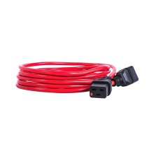 REM Шнур питания с фиксатором IEC 60320 C19/IEC 60320 C20, 16 А / 250 В (3 * 1,5), длина 1,8 м, красный R-16-Cord-C19-C20-1.8-Red