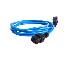 REM Шнур питания с фиксатором IEC 60320 C19/IEC 60320 C20, 16 А / 250 В (3 * 1,5), длина 3 м, синий R-16-Cord-C19-C20-3-Blue