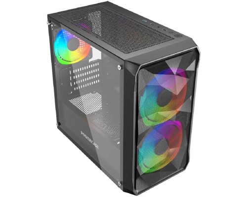 [Корпус] Powercase Mistral Micro A3B ARGB, Tempered Glass, 2x 140mm ARGB PWM+1x 120mm ARGB PWM, чёрный, mATX  (CMMAB-A3-V2)