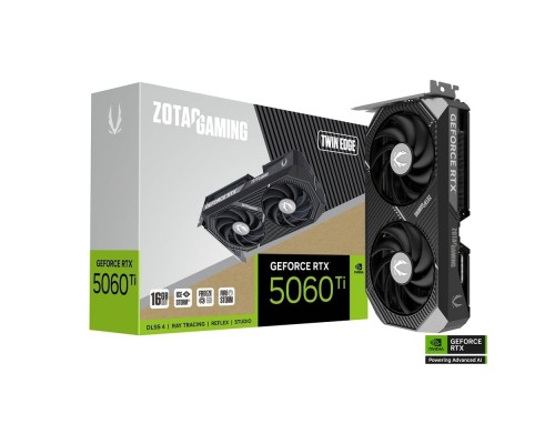 [Видеокарта] Видеокарта ZOTAC GAMING GeForce RTX 5060 Ti Twin Edge 16Gb DDR7 128 bit  2407/2572 MHz  3*DP/HDMI  2*FAN (ZT-B50620E-10M) RTL