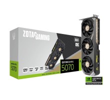 Видеокарта ZOTAC GAMING GeForce RTX 5070 SOLID OC 12Gb DDR7 192 bit  2165/2542 MHz  3*DP/HDMI  3*FAN(ZT-B50700J-10P) RTL
