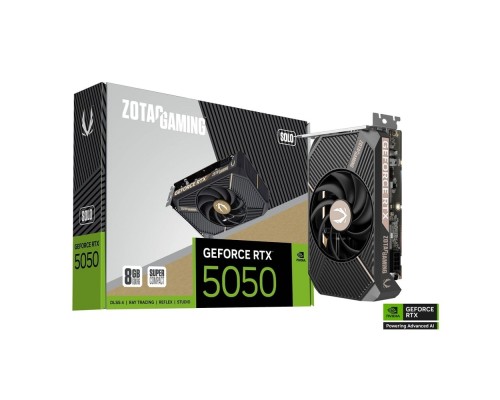 [Видеокарта] Видеокарта ZOTAC GAMING GeForce RTX 5050 SOLO 8Gb DDR6 128 bit 3*DP/HDMI  1*FAN (ZT-B50500G-10L) RTL