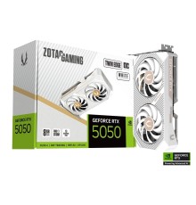 Видеокарта ZOTAC GAMING GeForce RTX 5050 TWIN EDGE OC WHITE ED 8Gb DDR6 128 bit 2235/2602 MHz  3*DP/HDMI  2*FAN (ZT-B50500Q-10M) RTL