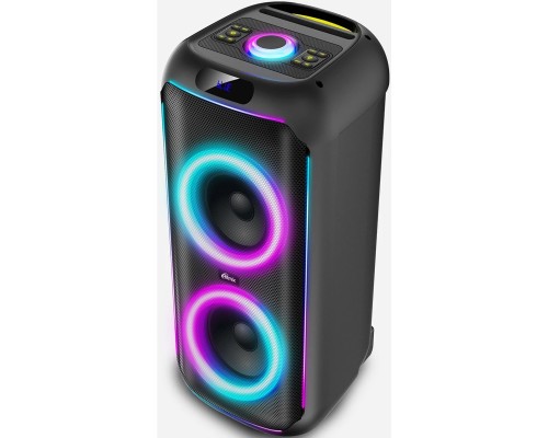[Колонки] RITMIX SP-770B черный {Bluetooth, FM-радио, RGB-подсветка, AUX, USB, microSD (до 32 Гб, MP3), дисплей: LED, до 6 часов, вход: Jack 6.3 мм, Jack 3.5 мм, USB, 3600 мАч, 3.7 В, USB Type}