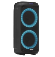 RITMIX SP-875B black {Bluetooth, 30 Гц -18 КГц, FM-радио, RGB-подсветка, AUX, USB, microSD (до 32 Гб, MP3), дисплей: LED, до 6 часов, вход: Jack 6.3 мм, Jack 3.5 мм, USB, 3600 мАч}