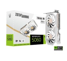 Видеокарта ZOTAC GAMING GeForce RTX 5060 Twin Edge OC White Edition  8GB GDDR7 128bit 2280/2527MHz 3*DP/HDMI 2*FAN (ZT-B50600Q-10M) RTL
