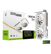 Видеокарта ZOTAC GAMING GeForce RTX 5060 Twin Edge OC White Edition  8GB GDDR7 128bit 2280/2527MHz 3*DP/HDMI 2*FAN (ZT-B50600Q-10M) RTL