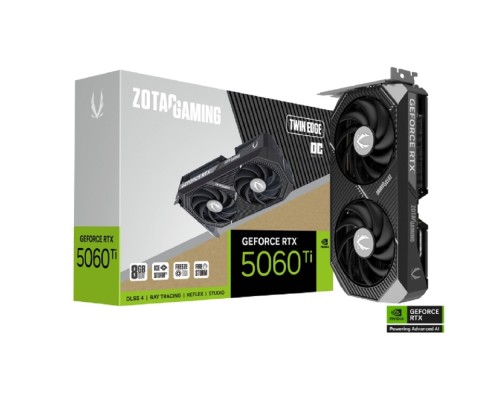 [Видеокарта] Видеокарта ZOTAC GAMING GeForce RTX 5060 Ti Twin Edge OC 8GB GDDR7 128bit 3xDP/HDMI 2*FAN (ZT-B50610H-10M) RTL