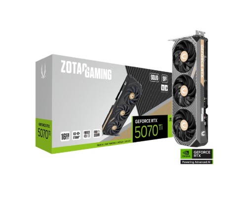 [Видеокарта] Видеокарта ZOTAC RTX5070Ti SOLID SFF OC 16GB GDDR7 256bit 3xDP HDMI 3FAN PREMIUM PACK