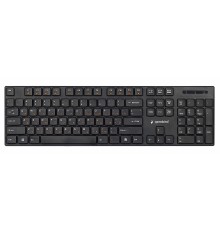Клавиатура беспроводная Gembird KBW-250, 104кл, 12Fn, низкий профиль, 2.4 ГГц, черная	