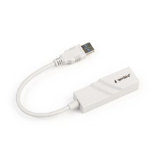 Gembird Сетевой адаптер Ethernet  USB 3.0 - Gigabit Ethernet adapter, пластик, белый, RTL8153 (NIC-U11)