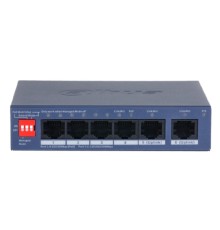 DAHUA DH-CS4006-4ET2GT-36 4-портовый PoE коммутатор управляемый  4 RJ45 10/100Мбит/с (PoE/PoE+), 2 RJ45 10/100/1000Мбит/с (uplink); до 40 В