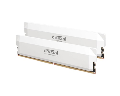 [Модуль памяти] Crucial Pro Gaming by Micron DDR5-6400 64GB Kit (2x32GB) UDIMM CL40 White 1.35V CP2K32G64C40U5W