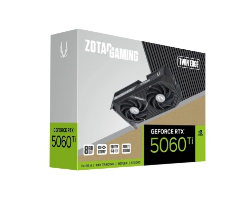 [Видеокарта] Видеокарта ZOTAC GAMING GeForce RTX 5060 Ti Twin Edge 8Gb DDR7 128 bit 2407/2572 MHz  3*DP/HDMI  2*FAN (ZT-B50610E-10M) RTL