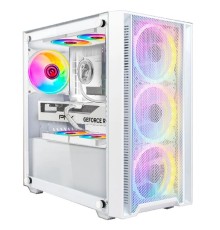 Ginzzu CL640 mATX FAN 4*12FRGB  передняя панель Сетка Белый