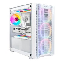 Ginzzu CL660 mATX FAN 4*12FRGB  передняя панель Решетка Белый