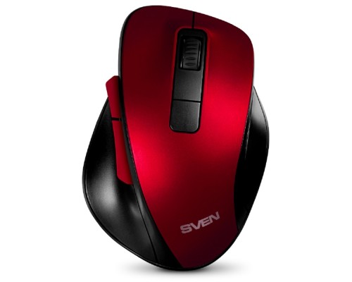 [Мышь] Беспроводная мышь RX-525SW красная  (бесшумн. кл., 5+1кл. 600-1400DPI, Soft-touch, блист.)