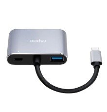 Мультифункциональный адаптер, Rapoo, XD30, 1xHDMI, 1xVGA, Grey (1 год)