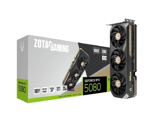 [Видеокарта] Видеокарта Zotac RTX5080 SOLID CORE OC 16GB GDDR7 256bit 3xDP HDMI PREMIUM PACK