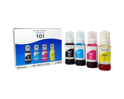 [Расходные материалы] Чернила NVP 101 для принтеров Epson, набор 4 цвета по 100 мл совместимые