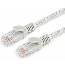 Cablexpert Патч-корд LSZH медный UTP кат.5e,1м, литой, многожильный (серый) PP31-1M]