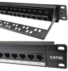 5bites Патч-панель PPU55-11C проходная UTP / 5E / 24P / 1U / 19