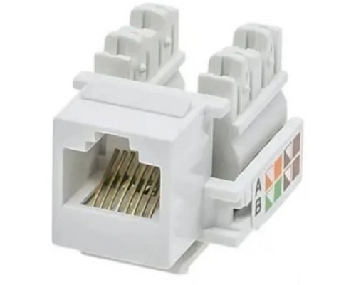 [Коннектор] 5bites Модуль KJU55-01W KEYSTONE JACK / UTP / 5E / 110 IDC / 90°