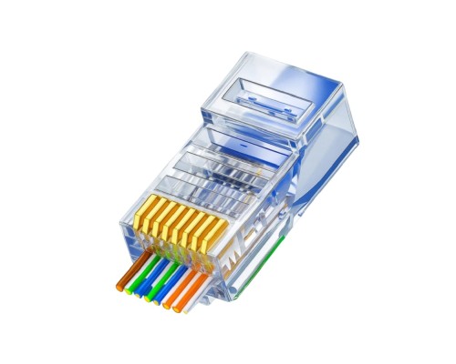 [Коннектор] 5bites Коннектор сквозной US080A-50 RJ45 / 8P8C / 5E / 50ШТ