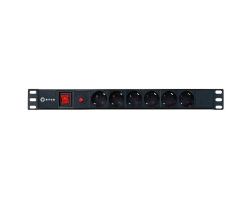 [Сетевой фильтр] 5bites Блок розеток PDU-10 6S / 10A / PVC / SWITCH / 1U / 19