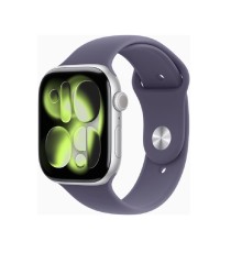 Apple Watch Series 11 46mm Silver Aluminium Case with Purple Fog Sport Band - M/L (MEVA4ZP/A)