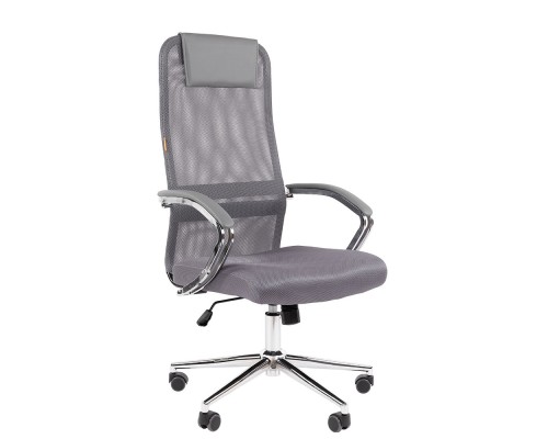 [Офисные кресла] Офисное кресло Chairman 612 Россия серый, хром (7208100)