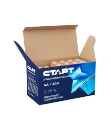 СТАРТ LR6/LR03-BOX12/12 BLUE - 720 (АА 12 и ААА 12 шт. в уп-ке)