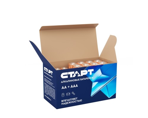 [Батарейка] СТАРТ LR6/LR03-BOX12/12 BLUE - 720 (АА 12 и ААА 12 шт. в уп-ке)
