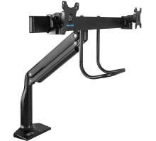 Kromax OFFICE-20 черный  Настольный кронштейн для двух мониторов 17