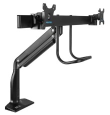 Kromax OFFICE-20 черный  Настольный кронштейн для двух мониторов 17