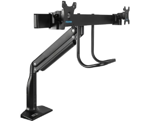 [Крепления для мониторов] Kromax OFFICE-20 черный  Настольный кронштейн для двух мониторов 17