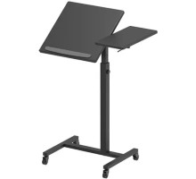 Kromax OMEGA-10 black,Стол-трансформер для ноутбука, проектора на колёсах, max 15 кг.